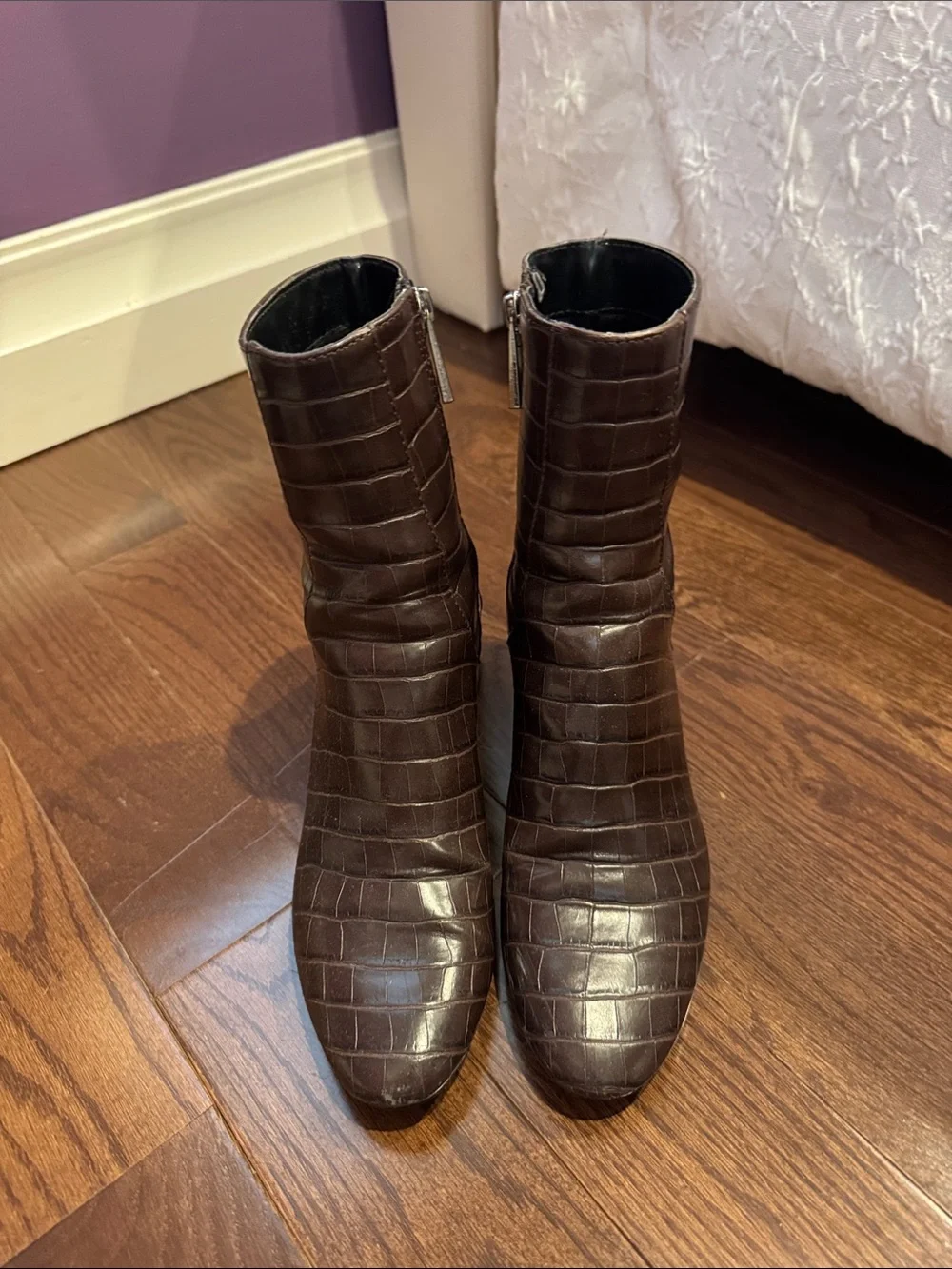Zara croc embossed